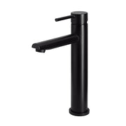 Round Tall Basin Mixer, Matte Black