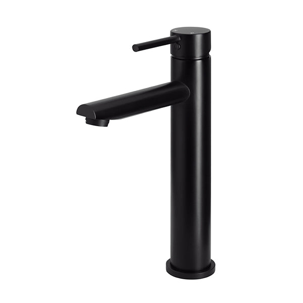 Round Tall Basin Mixer, Matte Black