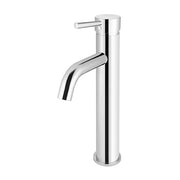 Round Tall Curved Basin Mixer, Polished Chrome