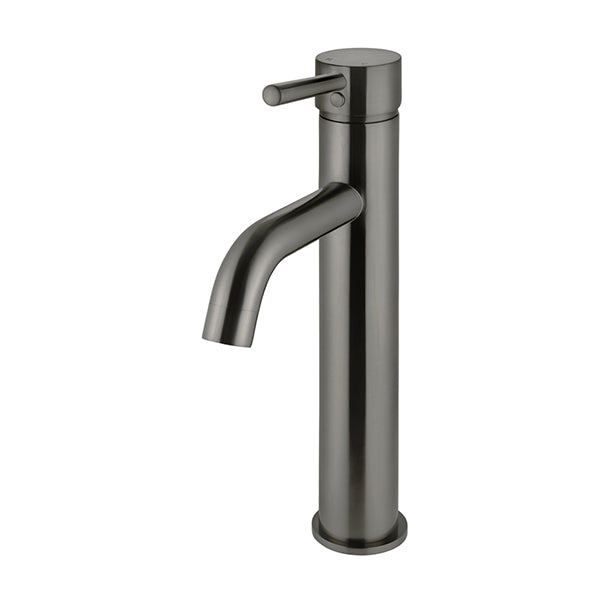 Round Tall Curved Basin Mixer, Shadow