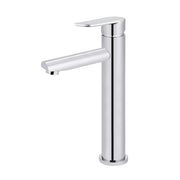 Round Paddle Tall Basin Mixer, Polished Chrome