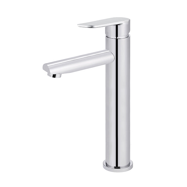Round Paddle Tall Basin Mixer, Polished Chrome