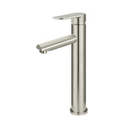 Round Paddle Tall Basin Mixer, Brushed Nickel