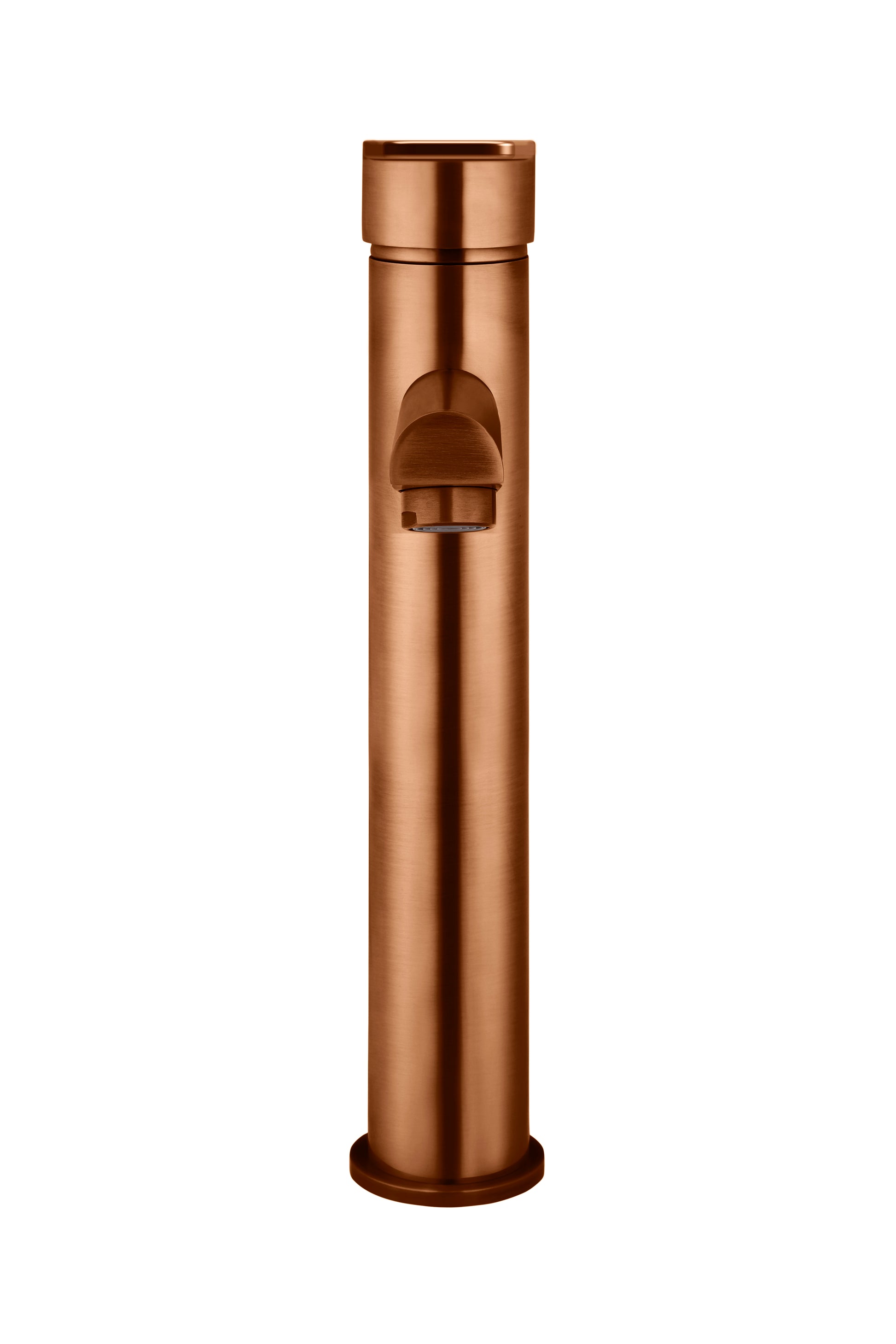 Round Paddle Tall Basin Mixer, Lustre Bronze