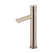 Round Pinless Tall Basin Mixer, Champagne