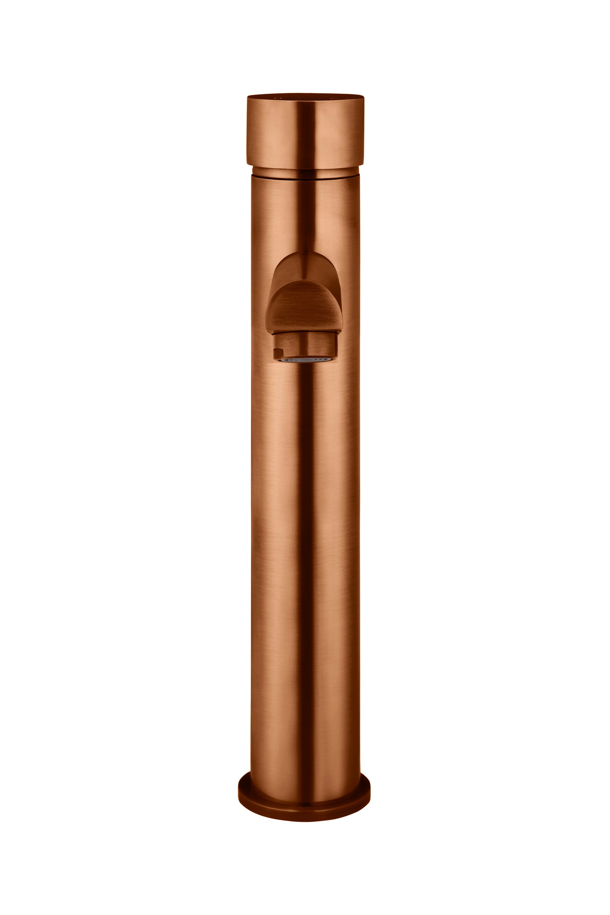 Round Pinless Tall Basin Mixer, Lustre Bronze