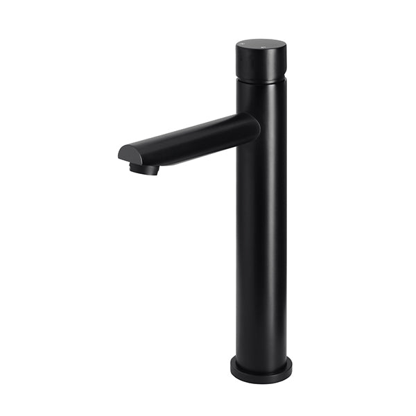 Round Pinless Tall Basin Mixer, Matte Black