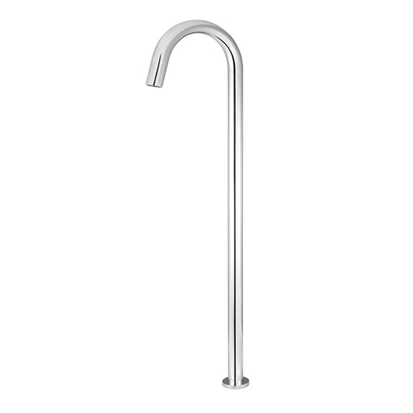 Round Freestanding Bath Spout, Polished Chrome
