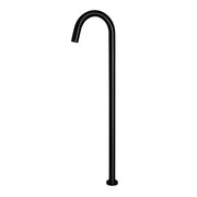 Round Freestanding Bath Spout, Matte Black