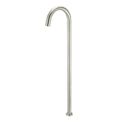 Round Freestanding Bath Spout, Brushed Nickel