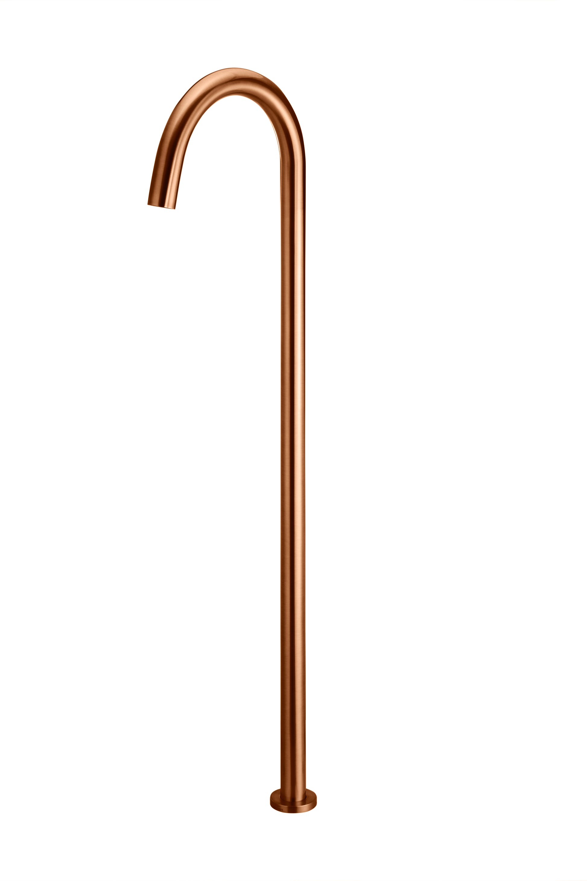 Round Freestanding Bath Spout, Lustre Bronze