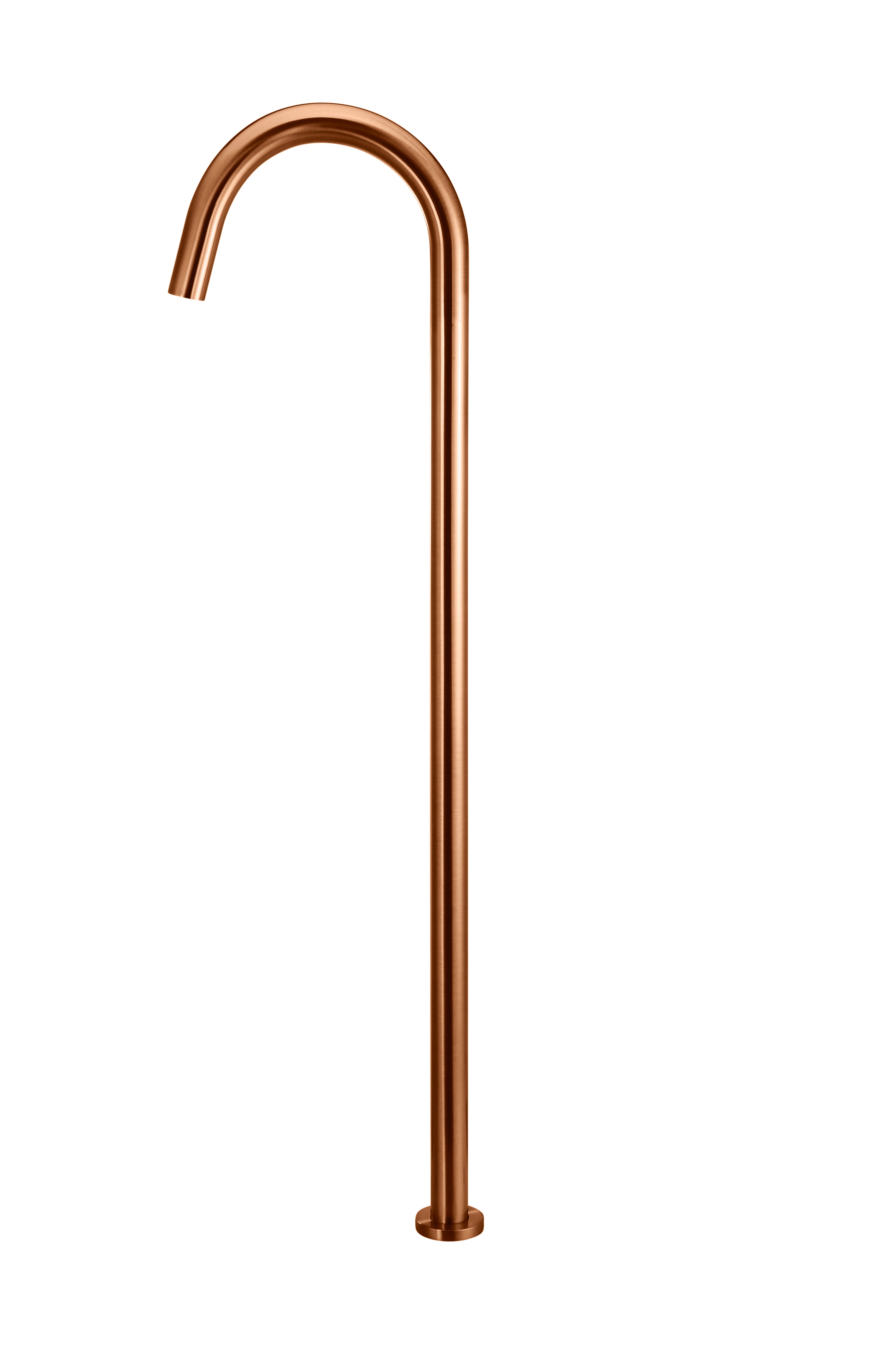 Round Freestanding Bath Spout, Lustre Bronze