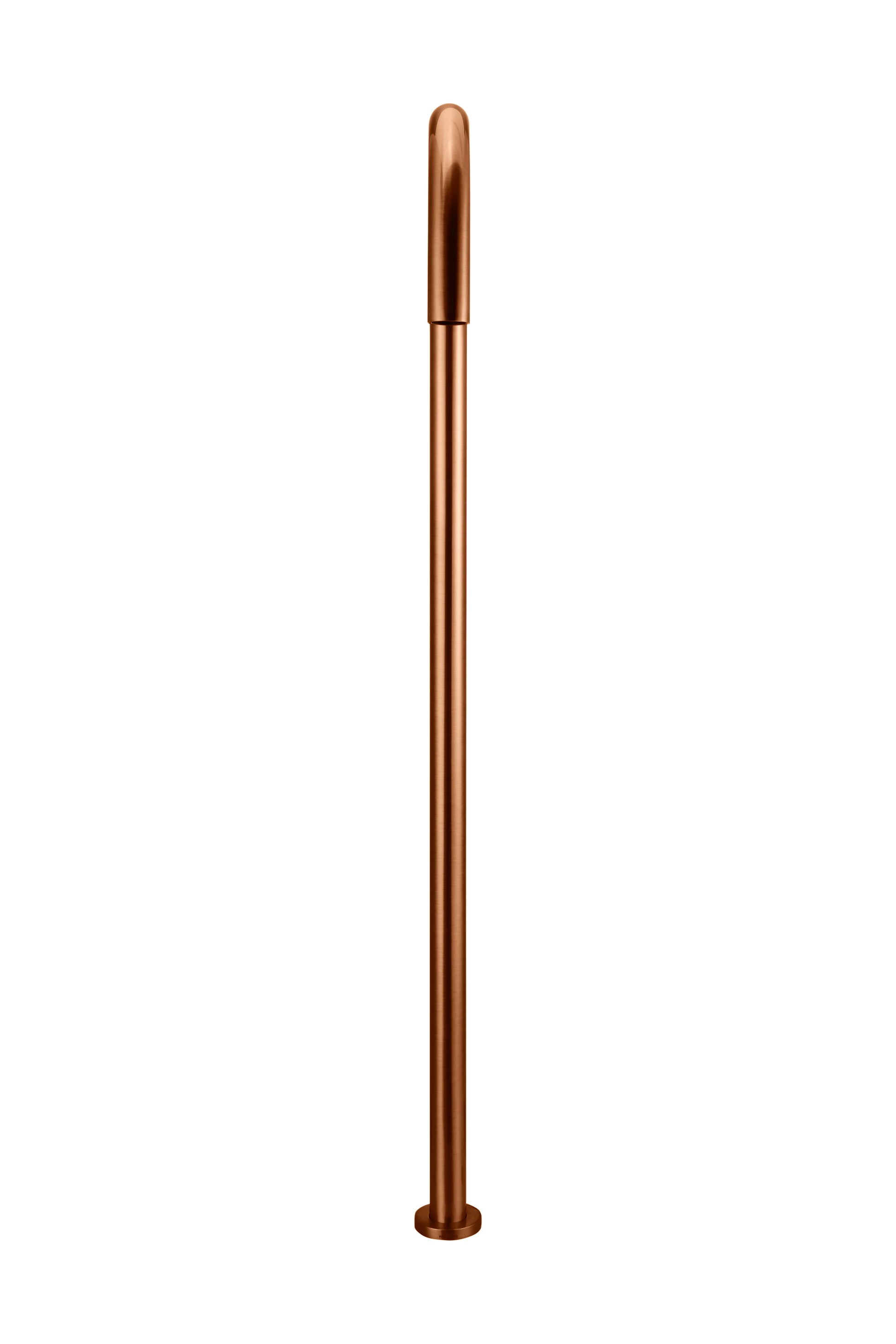 Round Freestanding Bath Spout, Lustre Bronze