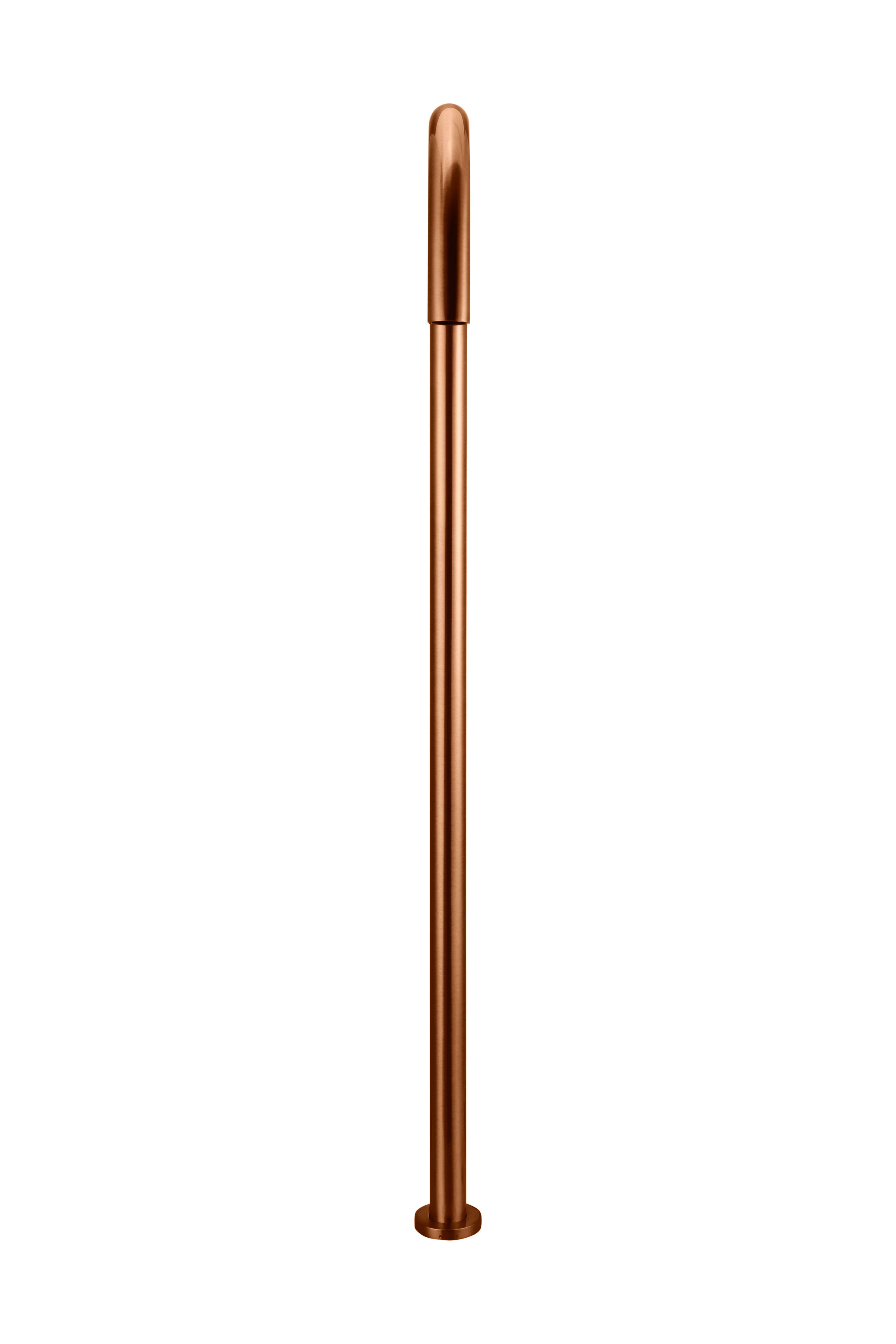 Round Freestanding Bath Spout, Lustre Bronze