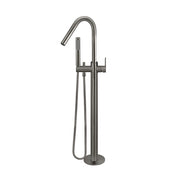 Round Paddle Freestanding Bath Spout and Hand Shower, Shadow