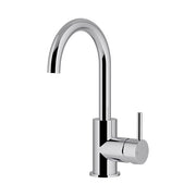 Round Gooseneck Basin Mixer with Cold Start, Polished Chrome