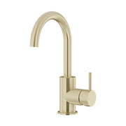 Round Gooseneck Basin Mixer with Cold Start, Tiger Bronze