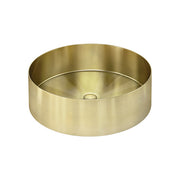 Steel Round Bathroom Basin 380 x 110, Tiger Bronze