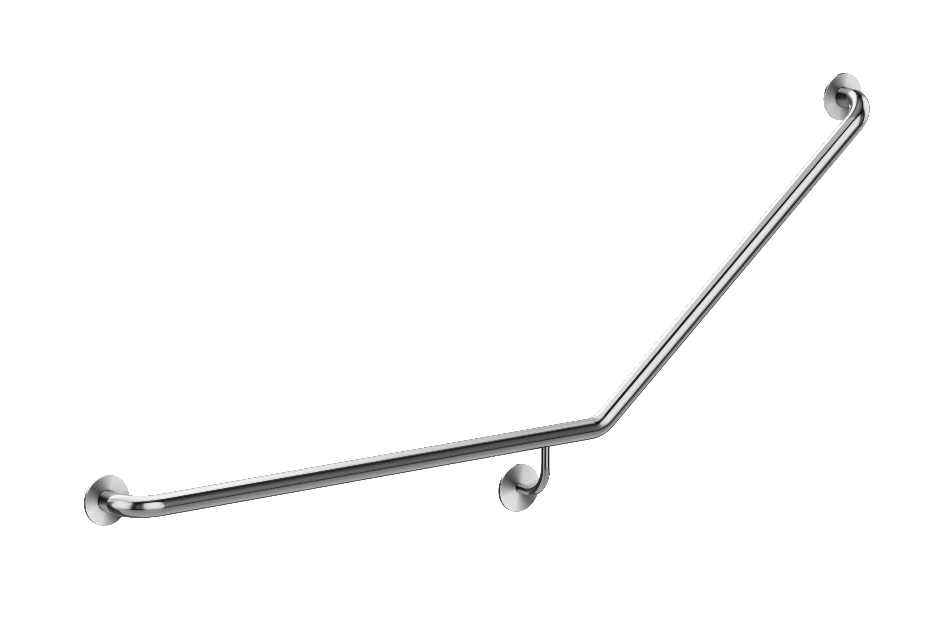 care range 40 degree Left Side grab rail, Brushed Nickel