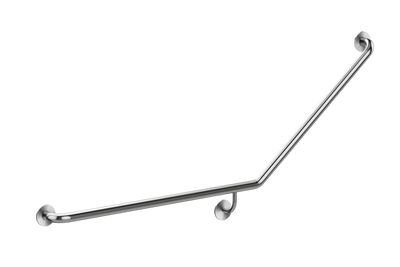 Meir care range 40 degree Left Side grab rail, Brushed Nickel
