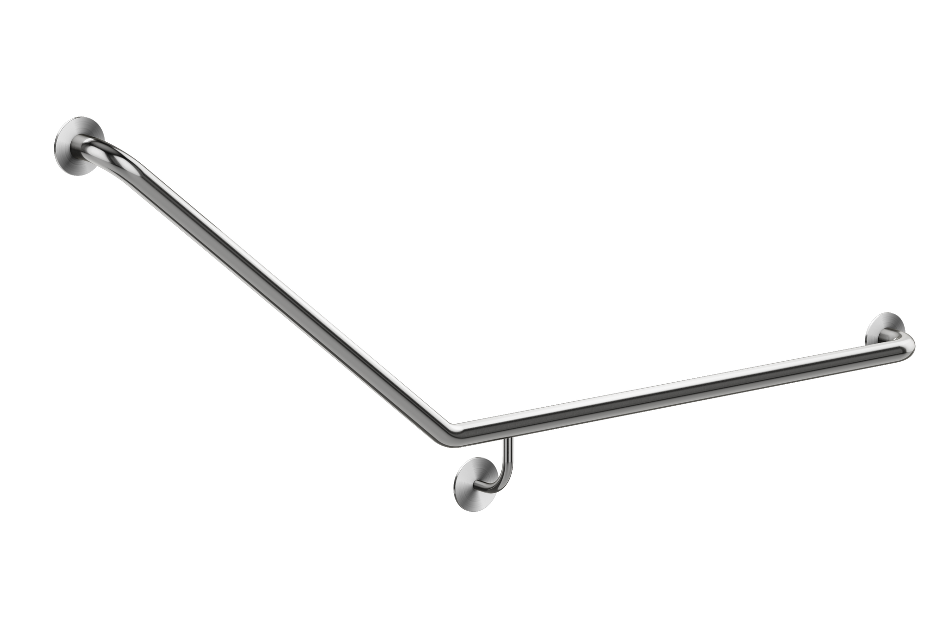 care range 40 degree Right Side grab rail, Brushed Nickel