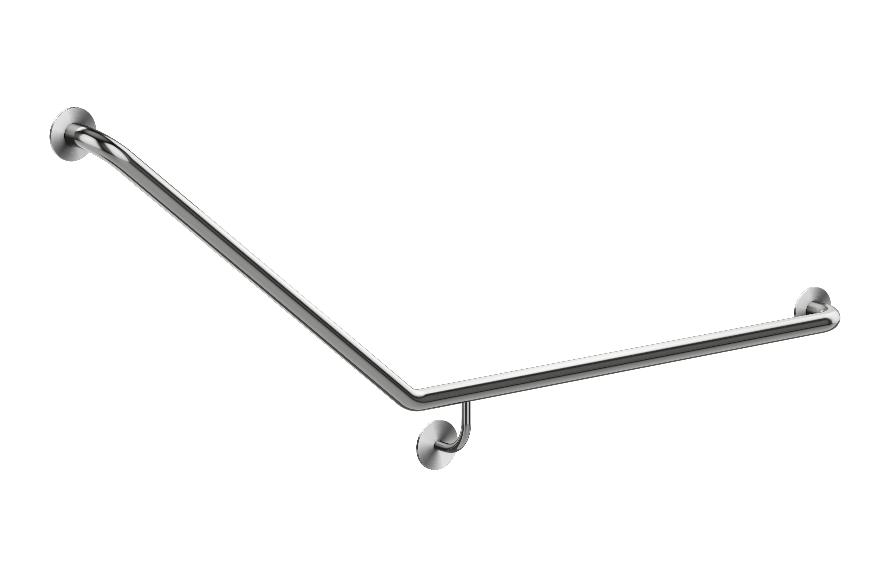 care range 40 degree Right Side grab rail, Brushed Nickel