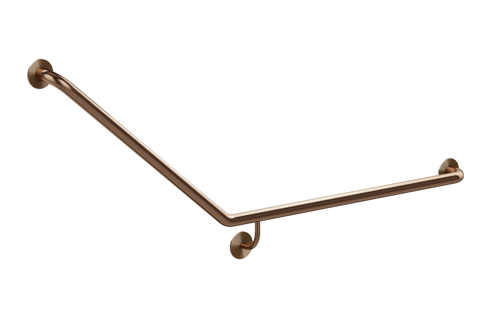 care range 40 degree Right Side grab rail, Lustre Bronze
