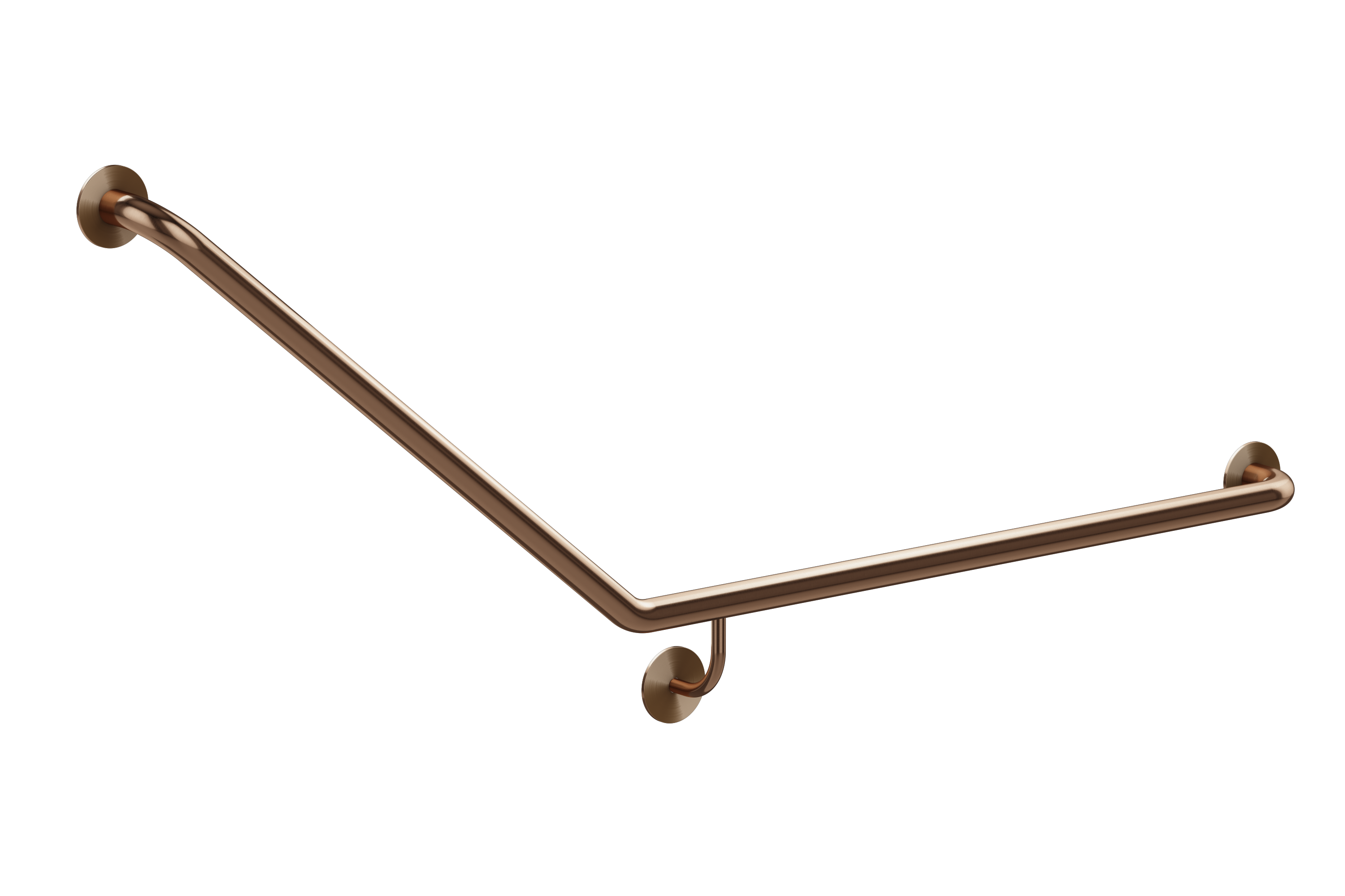care range 40 degree Right Side grab rail, Lustre Bronze