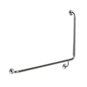 care range 90 degree Left Side grab rail 600mm, Brushed Nickel
