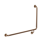 care range 90 degree Left Side grab rail 600mm, Lustre Bronze