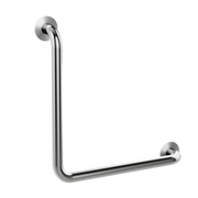 care range 90 degree grab rail 450mm, Brushed Nickel