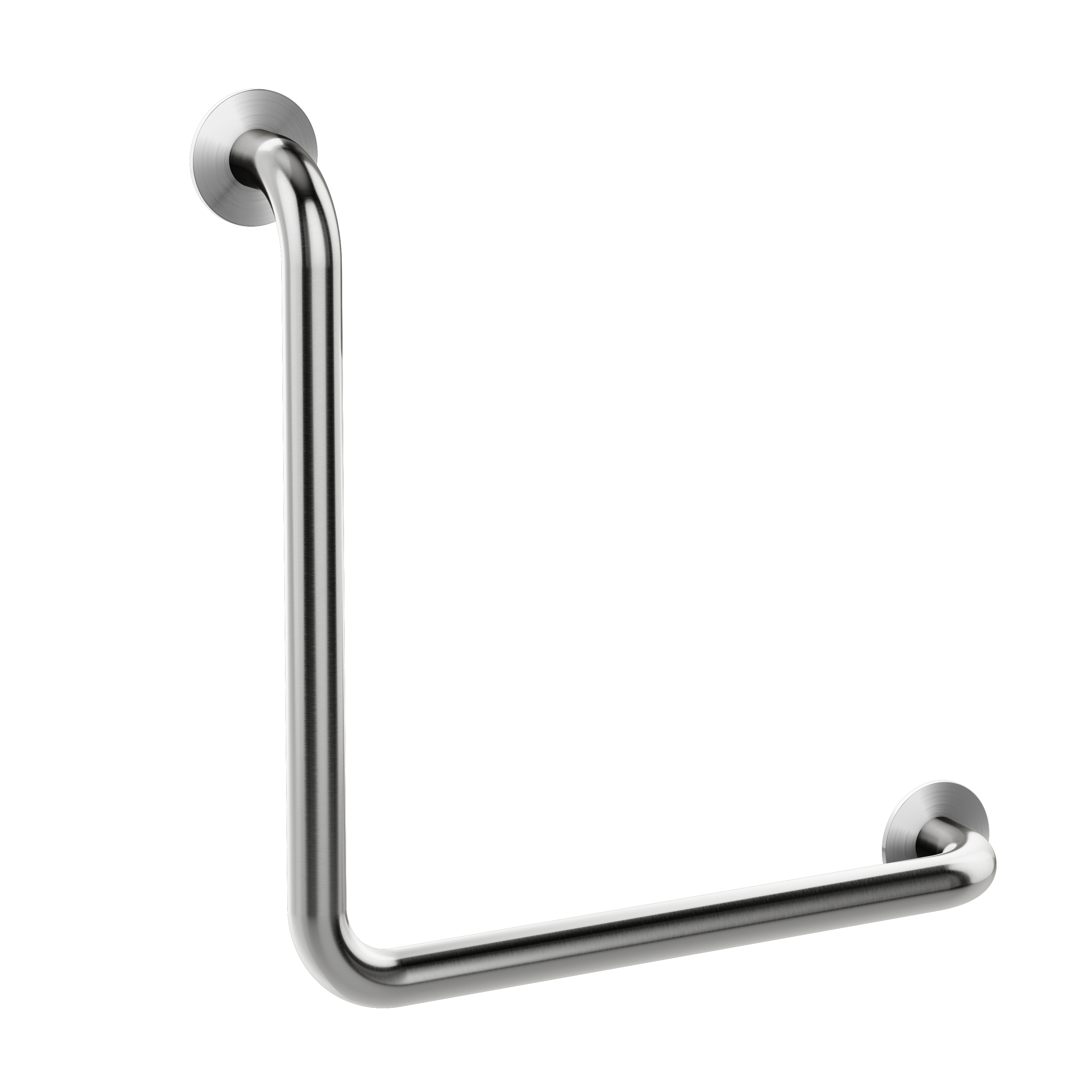 care range 90 degree grab rail 450mm, Brushed Nickel