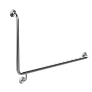 care range 90 degree Right Side grab rail 600mm, Brushed Nickel