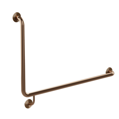 Meir care range 90 degree Right Side grab rail 600mm, Lustre Bronze