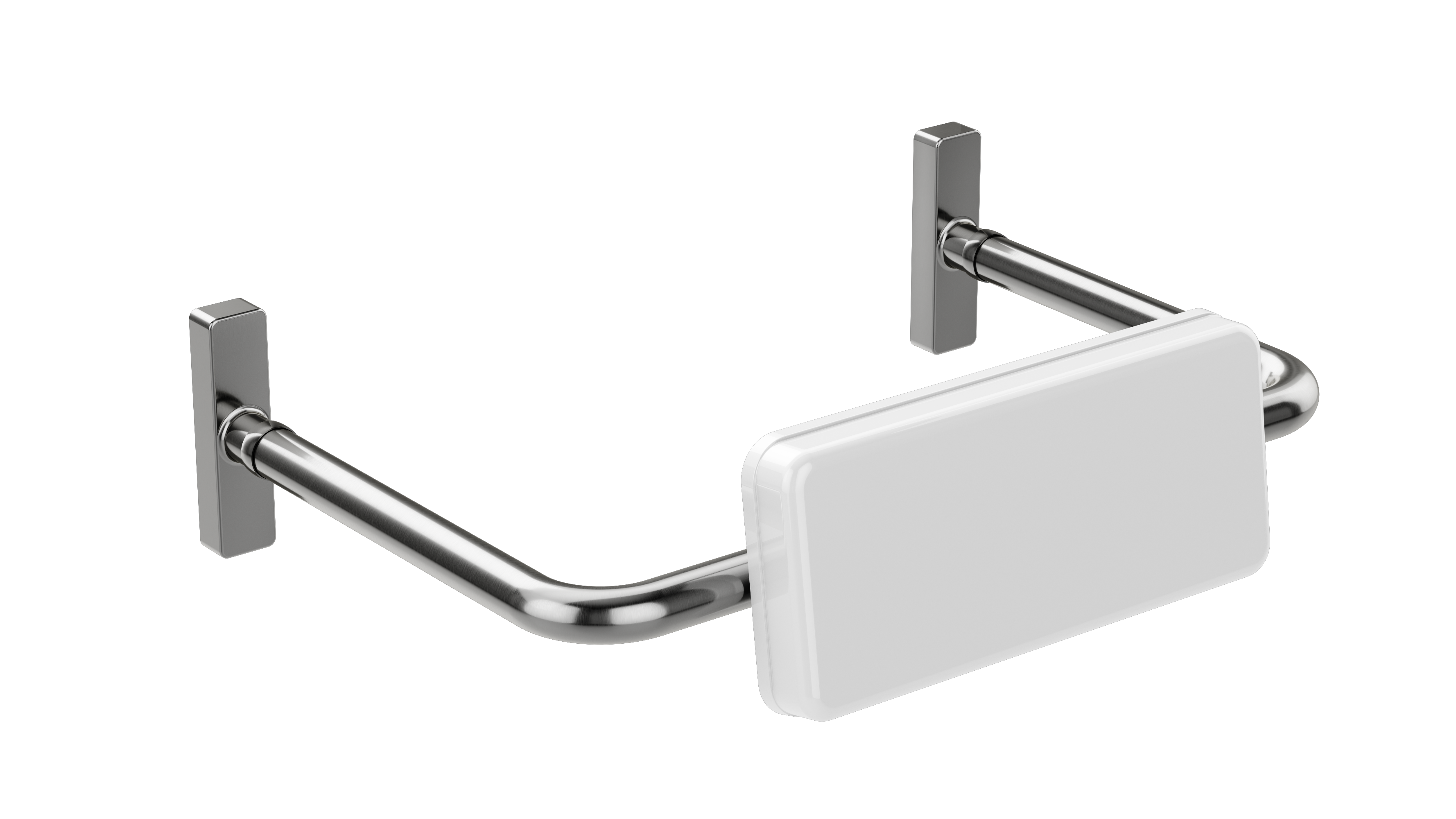 care range toilet back rest, Brushed Nickel