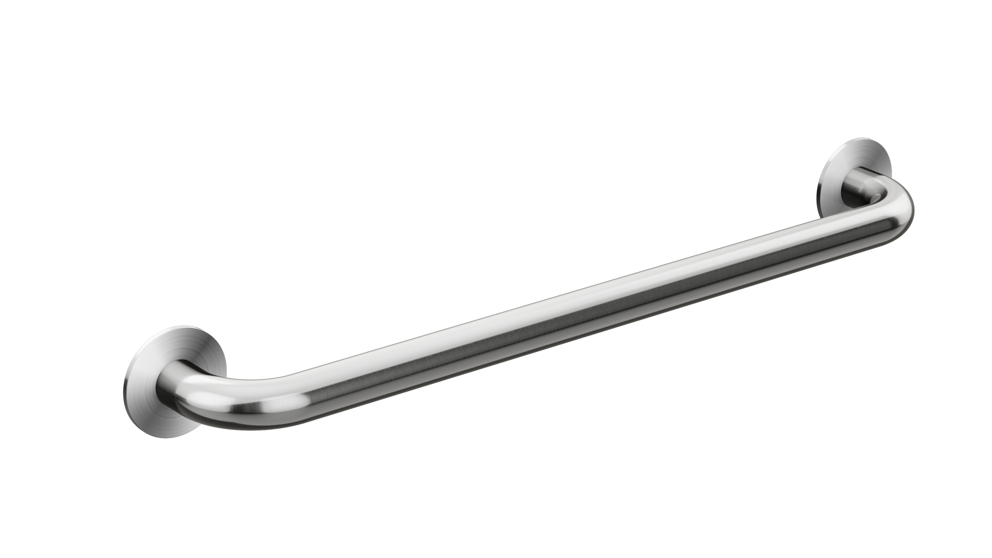 care range straight grab rail 600mm, Brushed Nickel