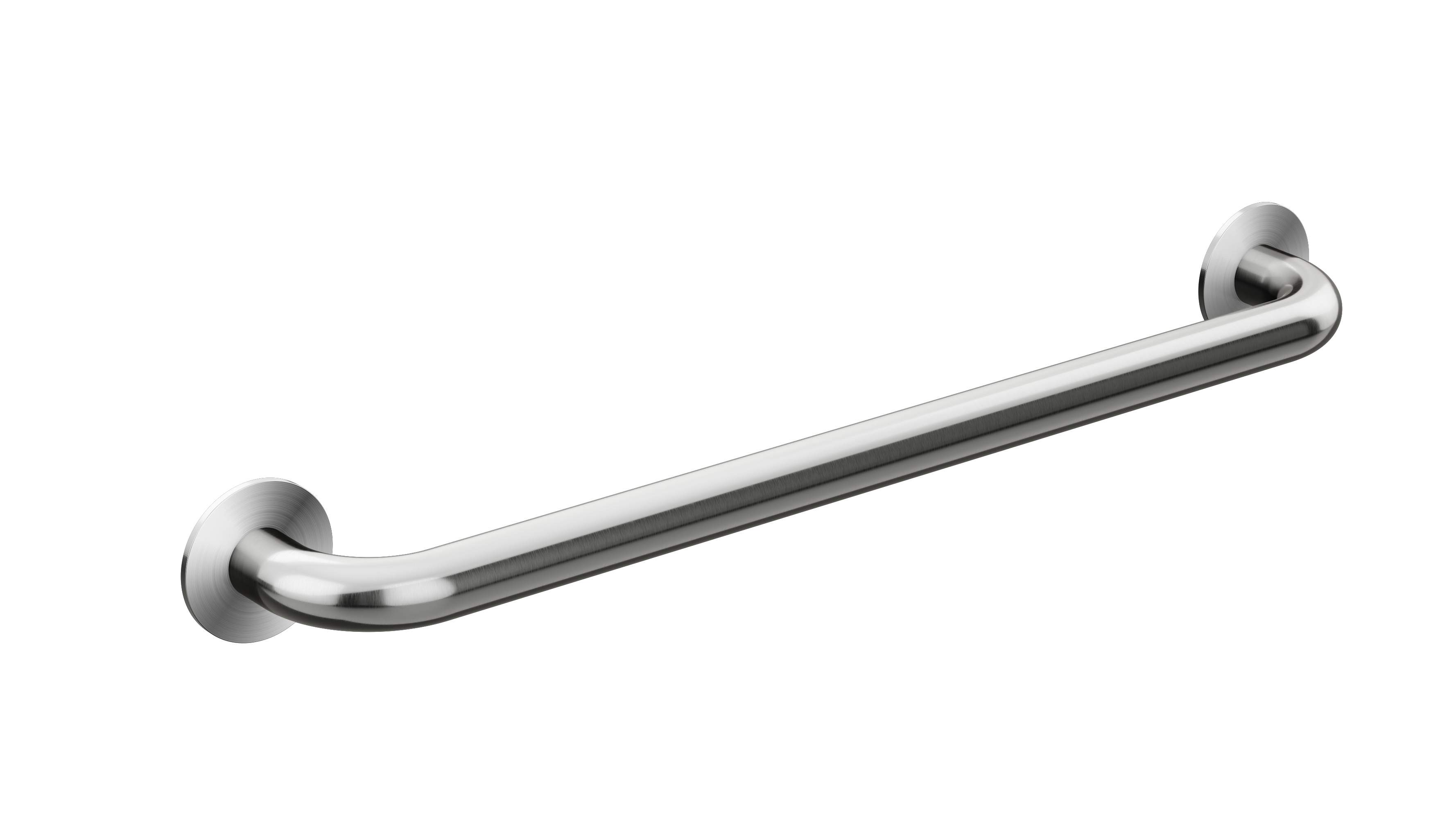 care range straight grab rail 600mm, Brushed Nickel