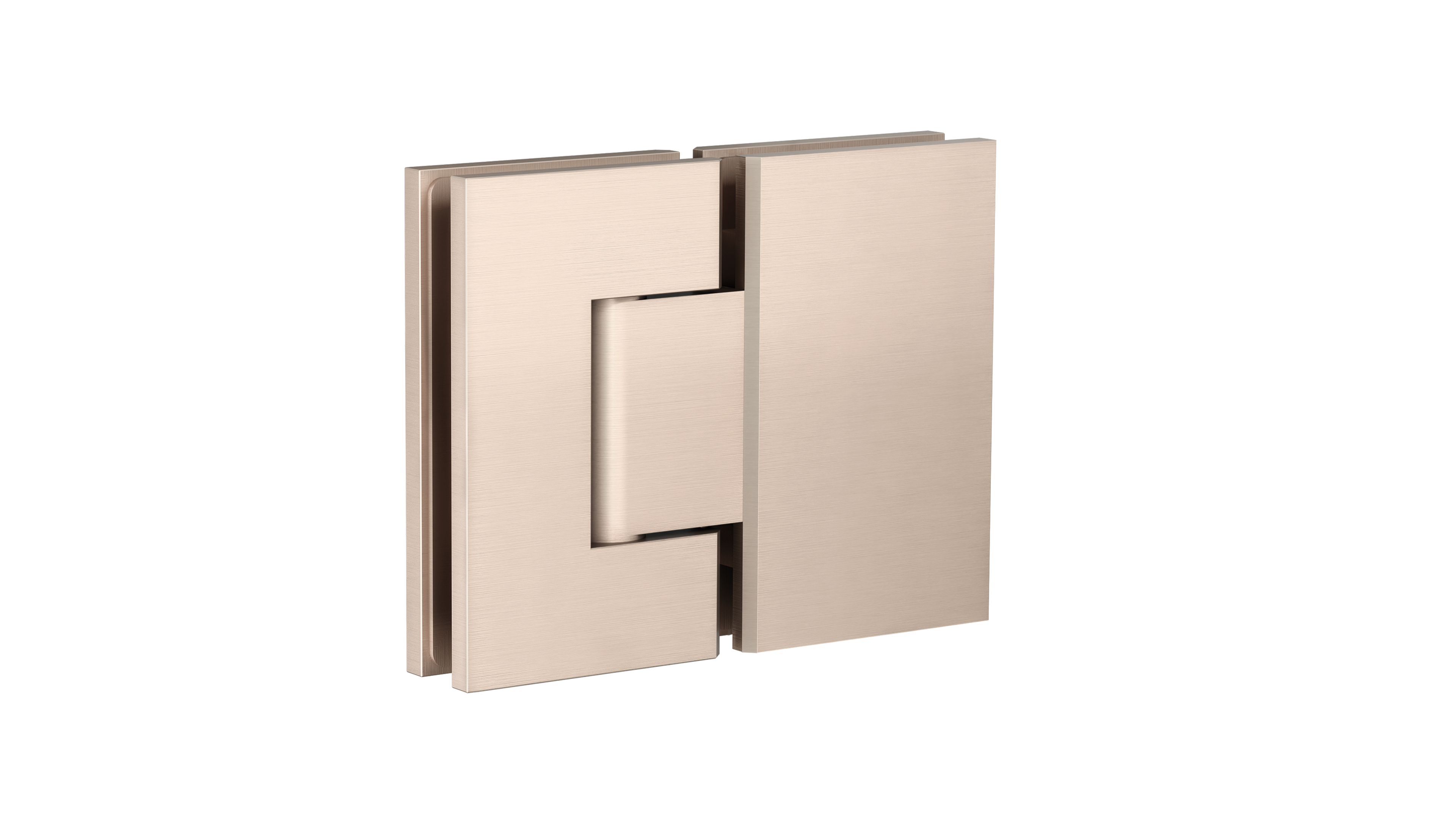 Glass to Glass Shower Door Hinge, Champagne