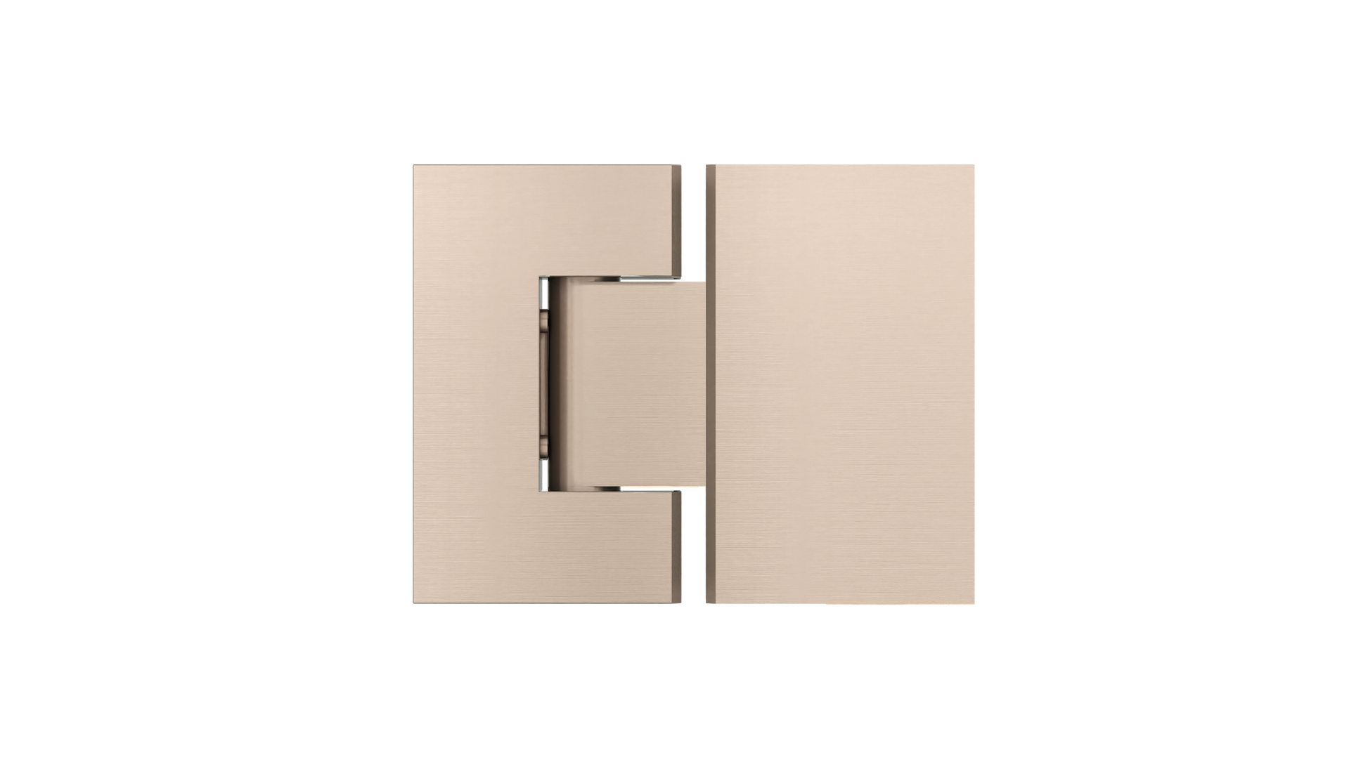 Glass to Glass Shower Door Hinge, Champagne