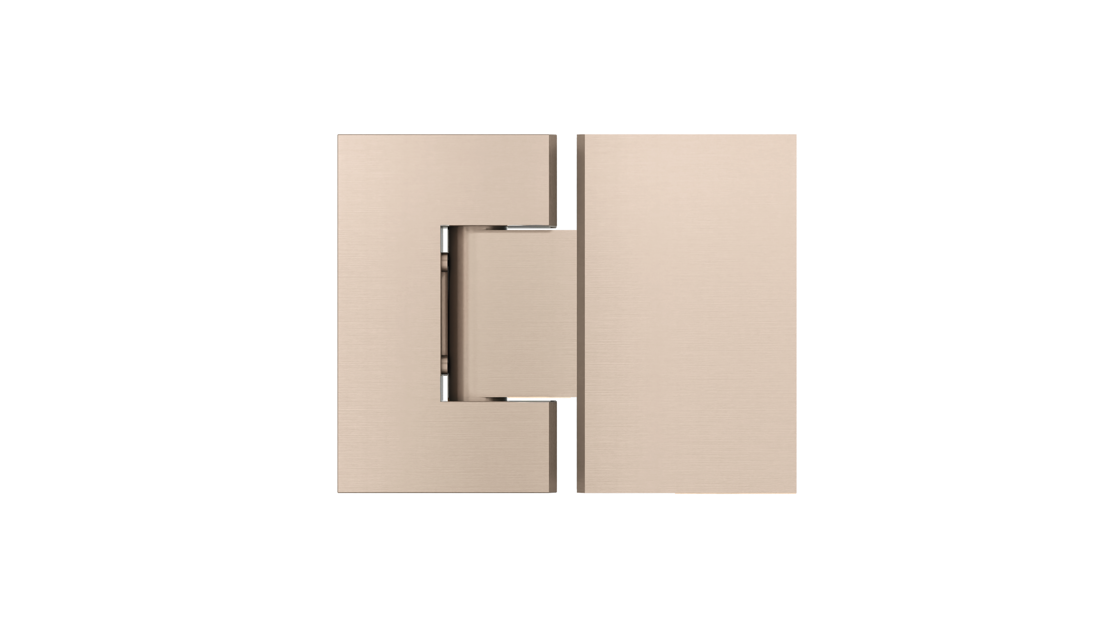 Glass to Glass Shower Door Hinge, Champagne