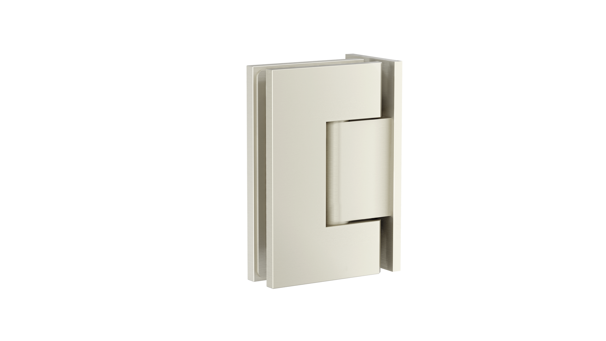 Glass to Wall Shower Door Hinge, Brushed Nickel
