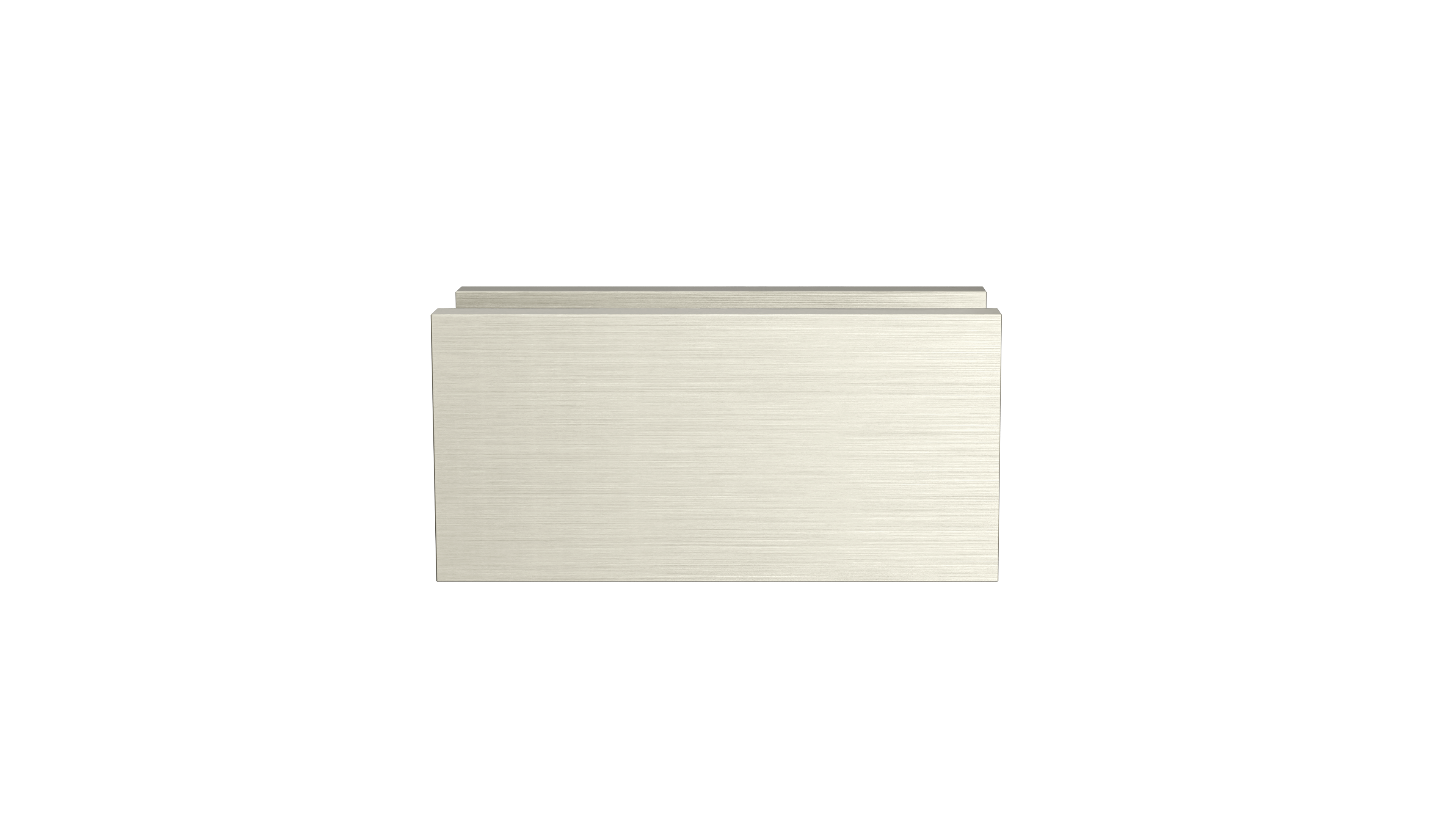 Glass Fixing U Bracket, Brushed Nickel