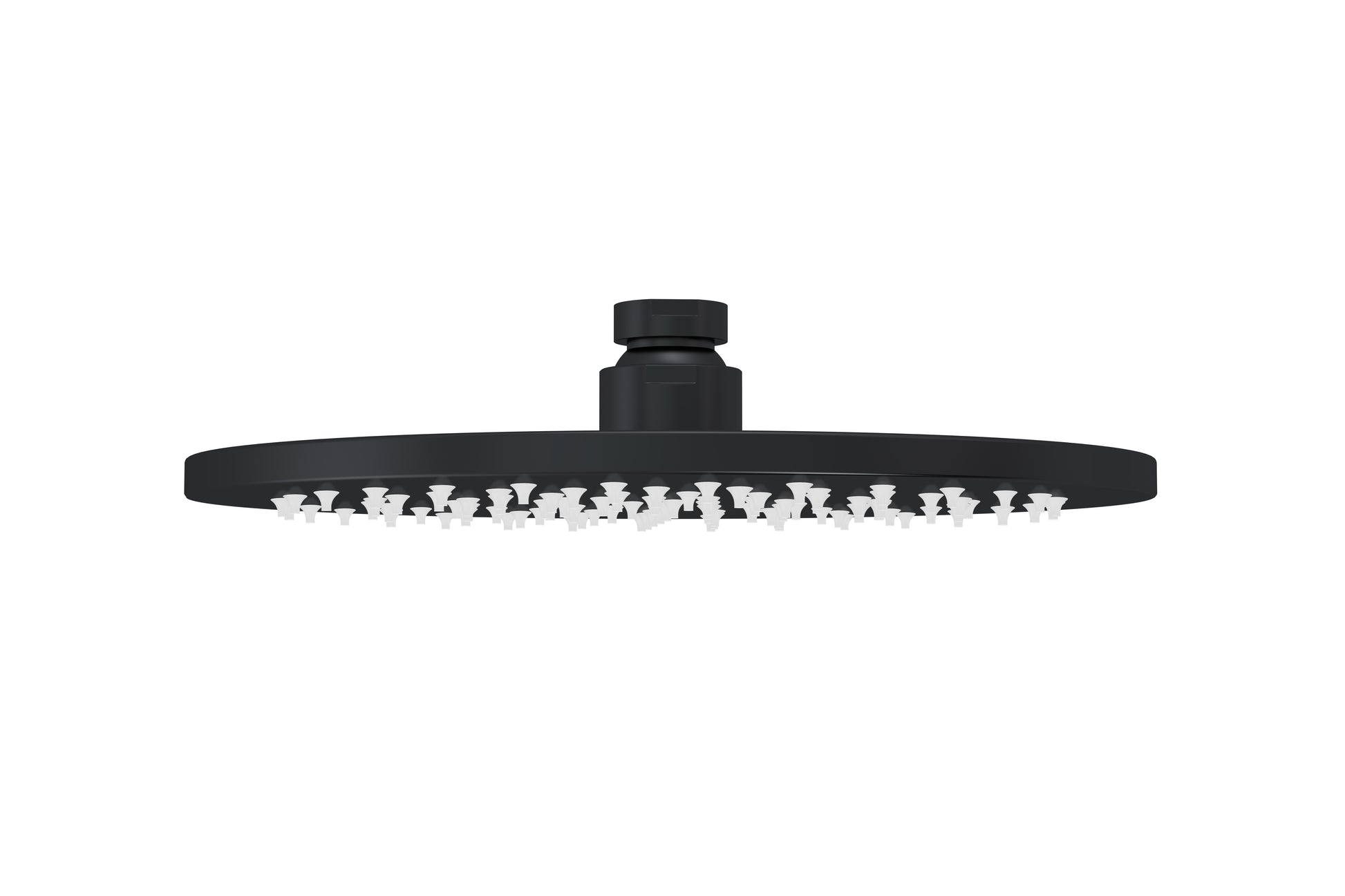 Round Shower Rose 200mm, Matte Black