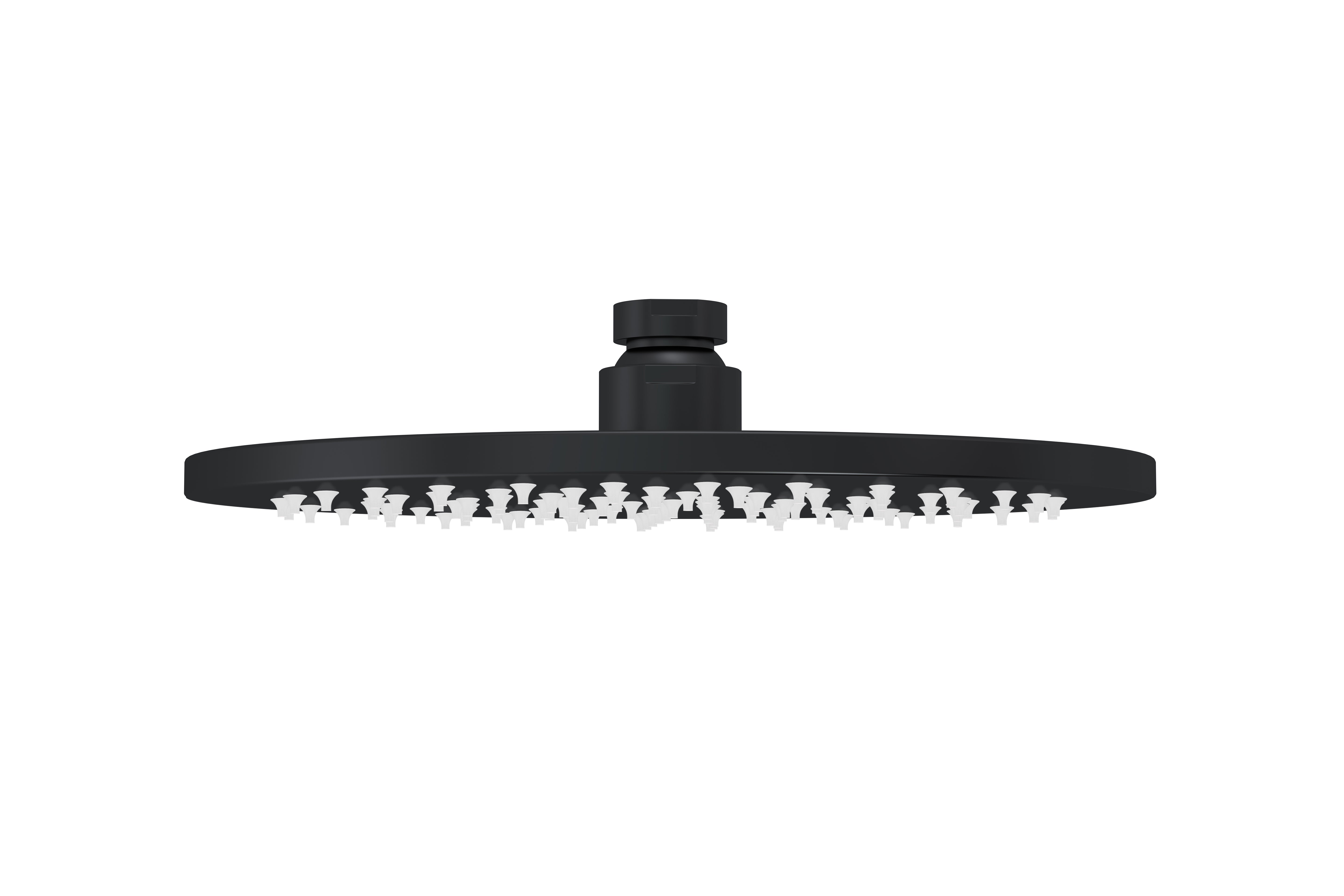 Round Shower Rose 200mm, Matte Black