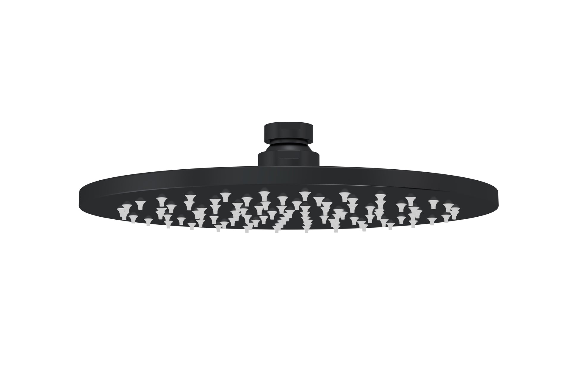 Round Shower Rose 200mm, Matte Black