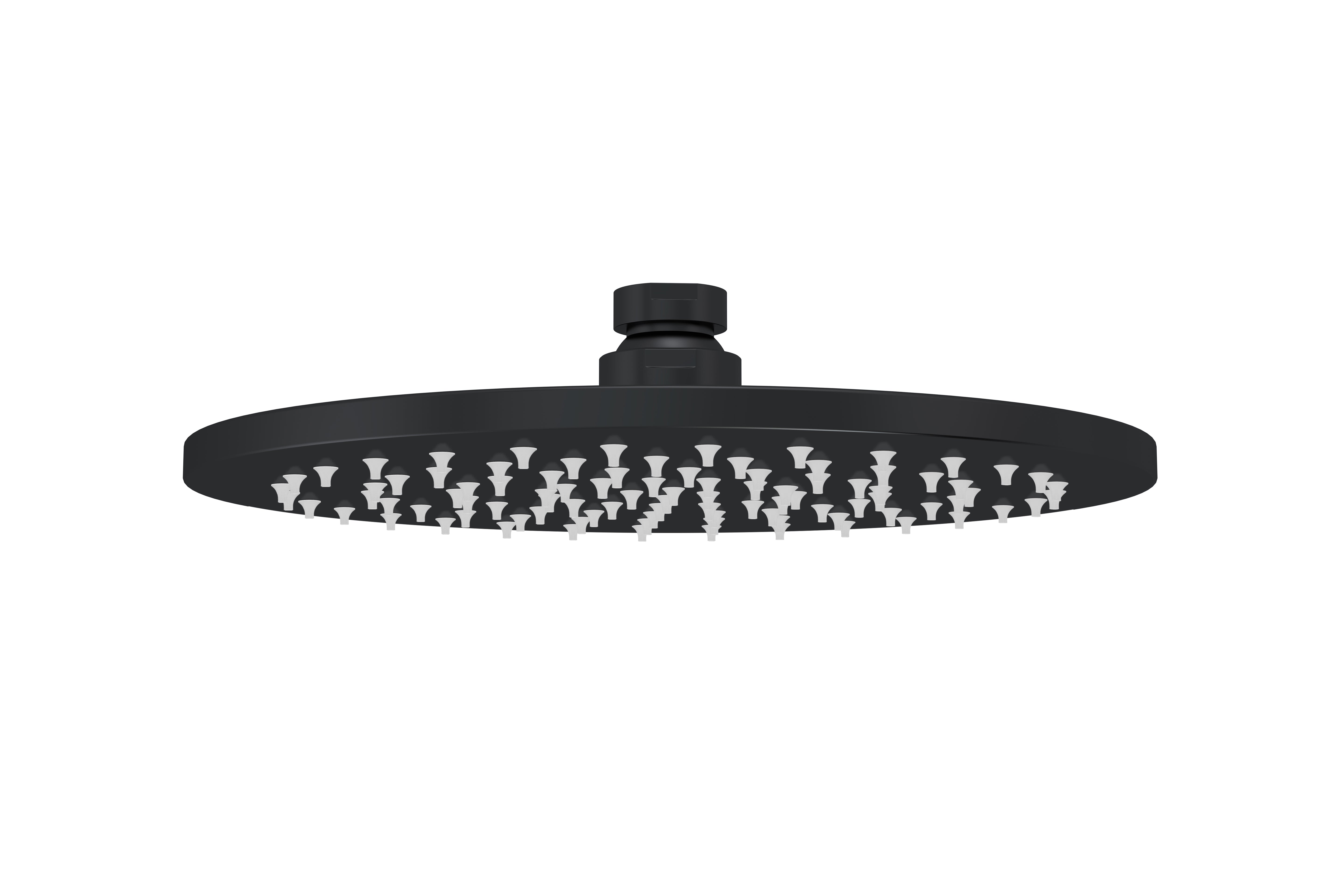 Round Shower Rose 200mm, Matte Black