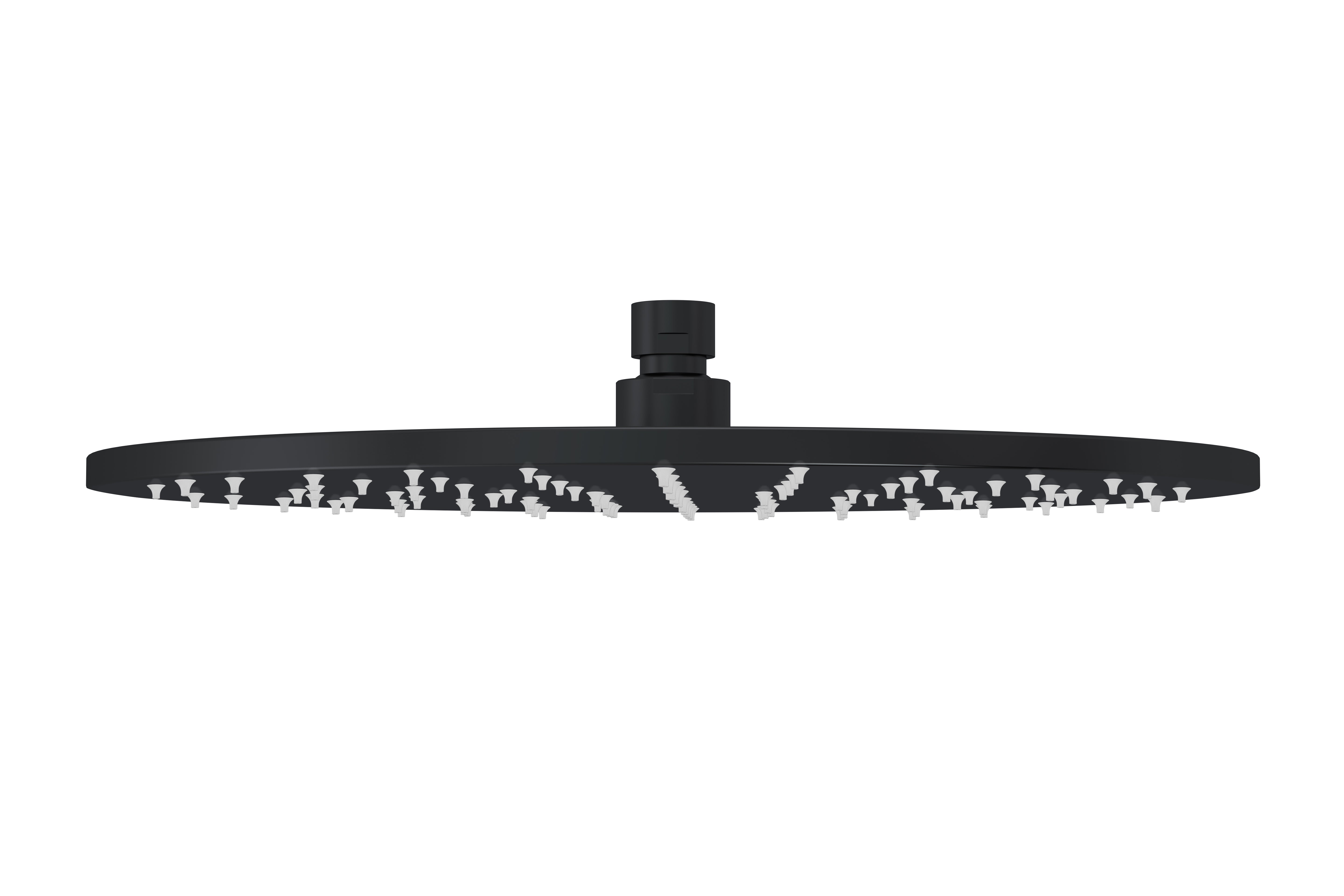 Round Shower Rose 300mm, Matte Black