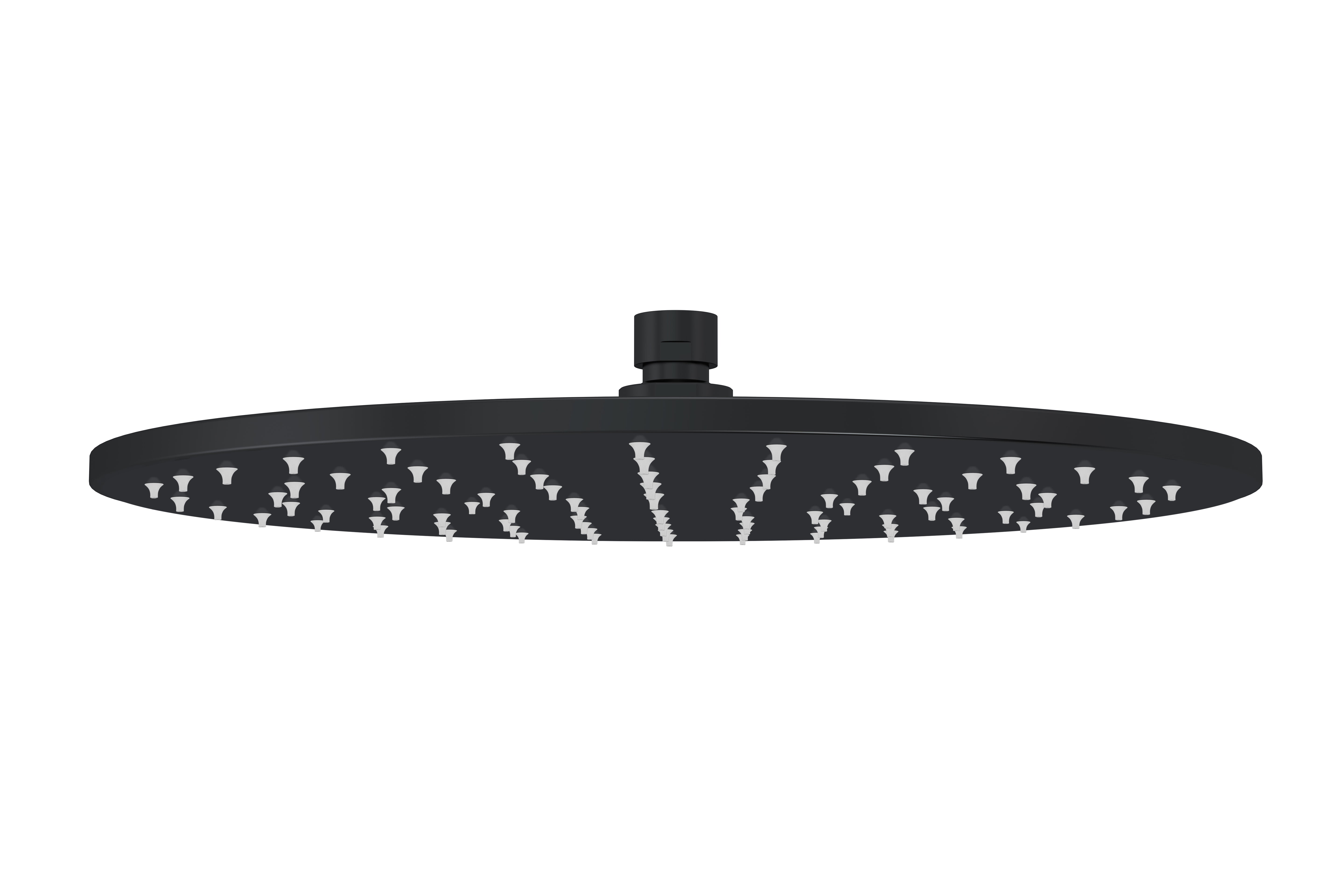 Round Shower Rose 300mm, Matte Black