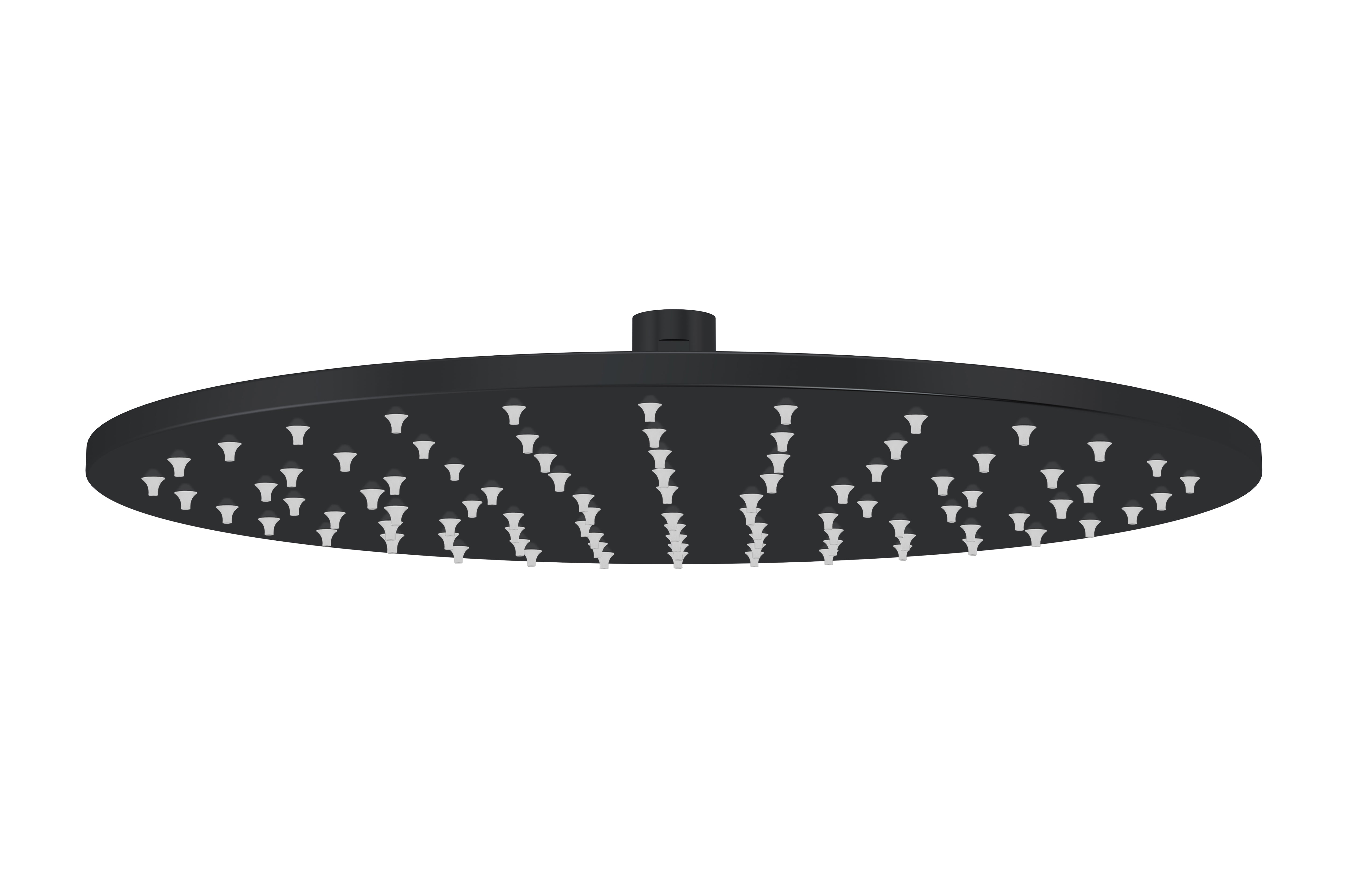 Round Shower Rose 300mm, Matte Black