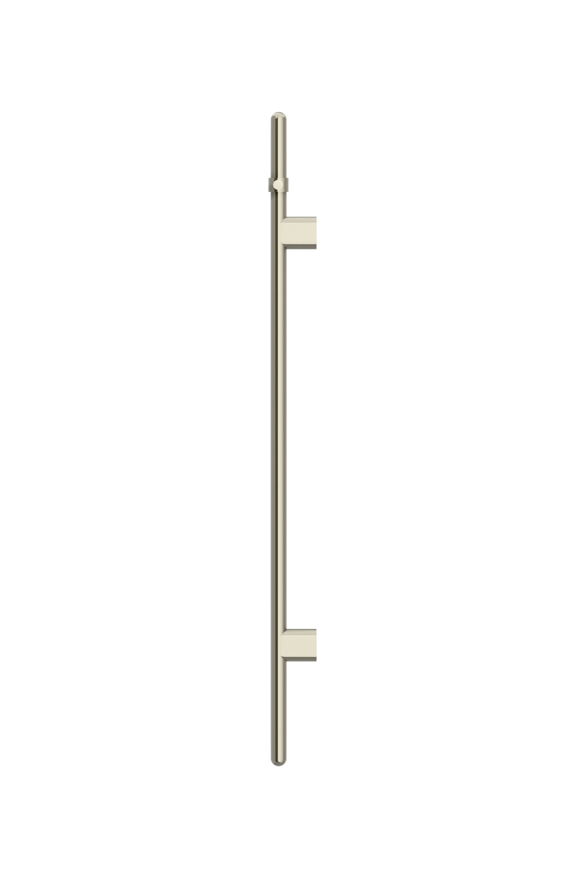Heated Vertical Towel Rail, Brushed Nickel